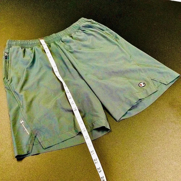 Champion Mens Black Elastic Waist Flat Front Pull-On Athletic MVP Shorts Medium - Picture 3 of 9